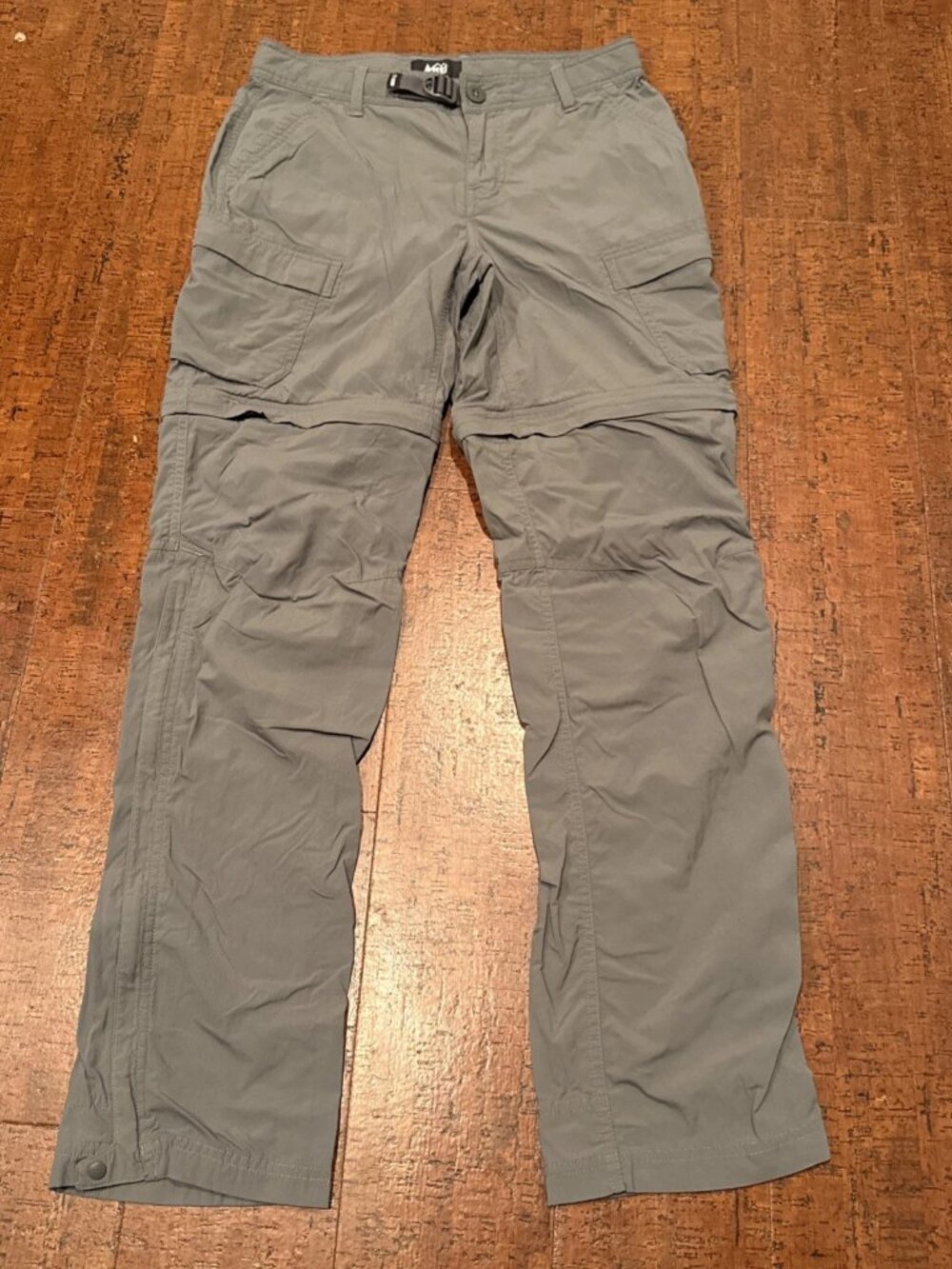 REI Coop Women’s 2 Gray Relaxed Fit Sahara Convertible Pants Outdoors Hiking